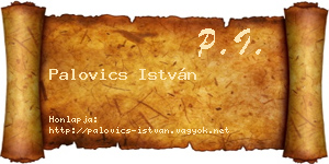 Palovics István névjegykártya