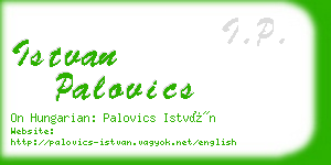 istvan palovics business card
